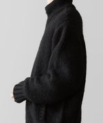 画像をギャラリービューアに読み込む, Exclusive【 VEIN 】SHAGGY KNIT DRIVERS JACKET - BLACK
