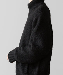 Exclusive【 VEIN 】SHAGGY KNIT DRIVERS JACKET - BLACK