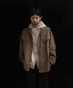 画像をギャラリービューアに読み込む, NEITHERS ネイダースのROASTER BAND COLLAR SHIRT JACKET - BROWNの公式通販サイトsession福岡セレクトショップ
