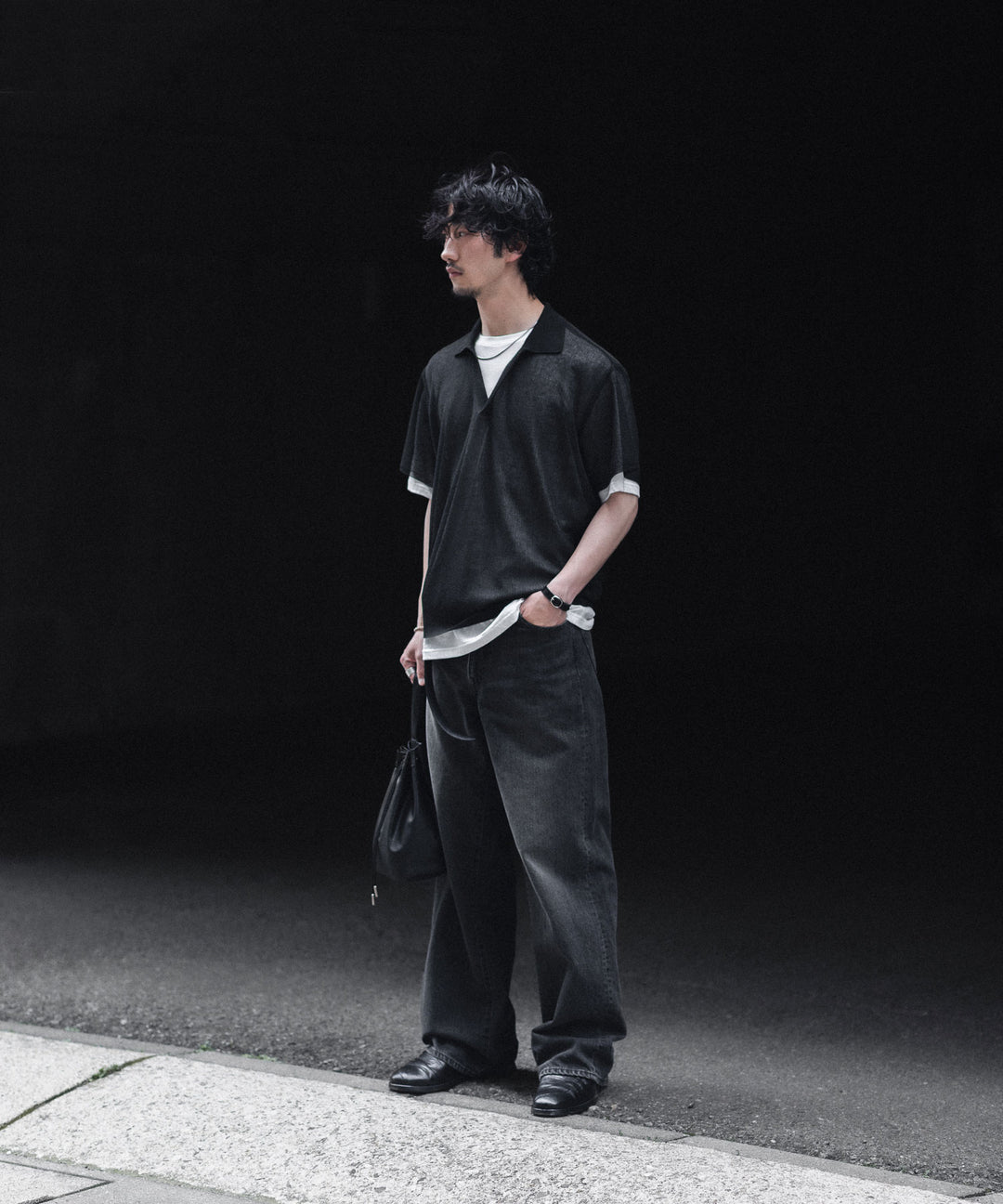 ssstein(シュタイン)のPE/RAMIE KNIT SS SKIPPER - BLACKの公式通販サイトsession福岡セレクトショップ