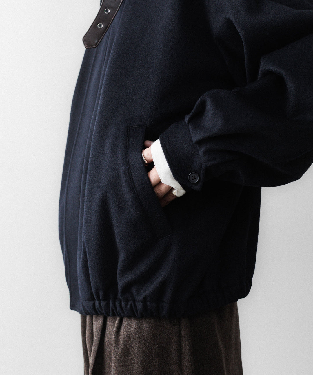 ssstein(シュタイン)のMOUTON COLLAR WOOL CASHMERE PADDED JACKET - DARK NAVYの公式通販サイトsession福岡セレクトショップ