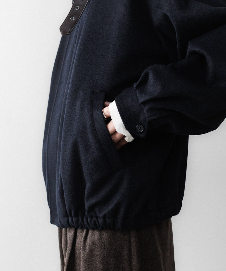 ssstein(シュタイン)のMOUTON COLLAR WOOL CASHMERE PADDED JACKET - DARK NAVYの公式通販サイトsession福岡セレクトショップ