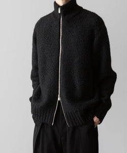 Exclusive【 VEIN 】SHAGGY KNIT DRIVERS JACKET - BLACK