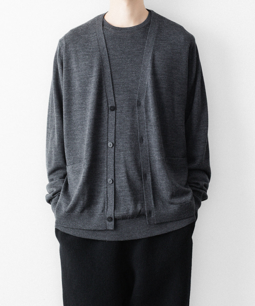 MAYKAM メイカムのSTRUCTURE CARDIGANのSTONE GREY 公式通販サイトsession福岡セレクトショップ