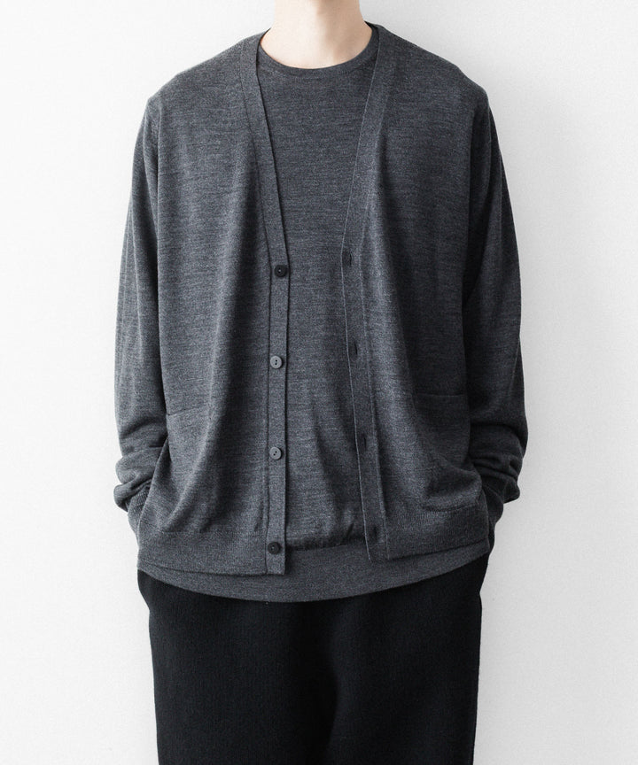 MAYKAM メイカムのSTRUCTURE CARDIGANのSTONE GREY 公式通販サイトsession福岡セレクトショップ