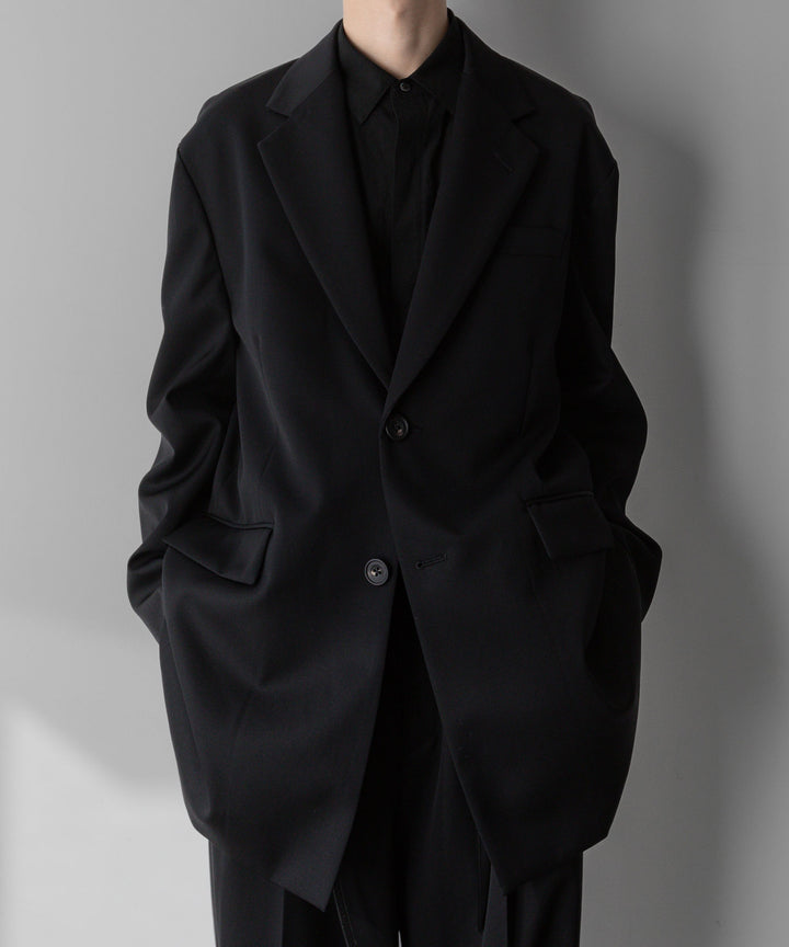 stein(シュタイン)の24SSコレクションOVERSIZED SINGLE BREASTED LONG JACKETのBLACK sessionセッション福岡セレクトショップ 公式通販サイト