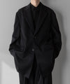 【stein】OVERSIZED SINGLE BREASTED LONG JACKET - BLACK