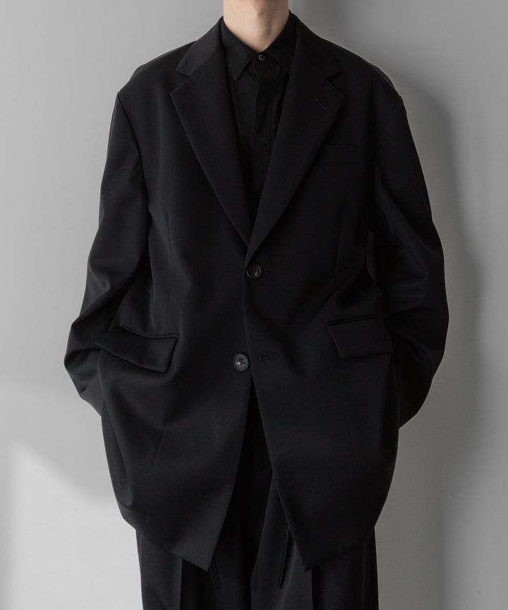 stein(シュタイン)の24SSコレクションOVERSIZED SINGLE BREASTED LONG JACKETのBLACK sessionセッション福岡セレクトショップ 公式通販サイト