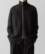 画像をギャラリービューアに読み込む, Exclusive【 VEIN 】SHAGGY KNIT DRIVERS JACKET - BLACK
