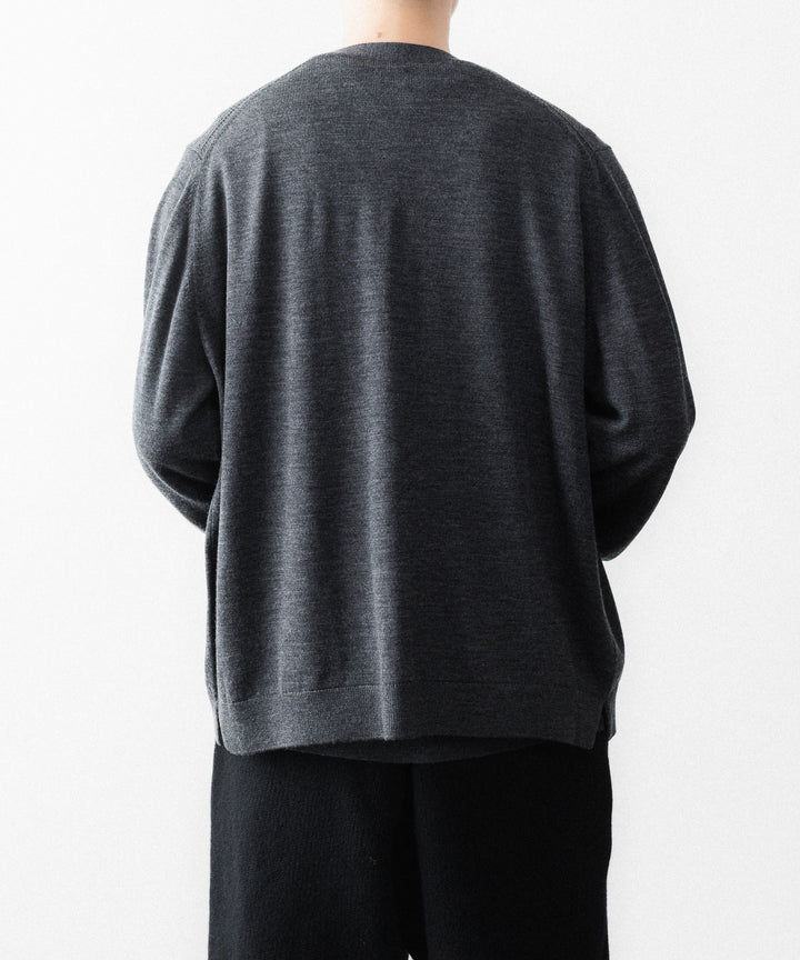 MAYKAM メイカムのSTRUCTURE CARDIGANのSTONE GREY 公式通販サイトsession福岡セレクトショップ