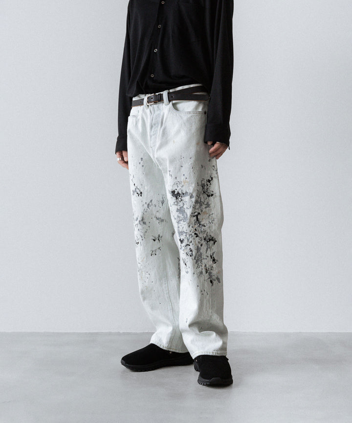 【INTÉRIM】MILK PAINT WWII 1943 HEAVY KIBATA SHUTTLE DENIM JEANS - P.B.WHITE