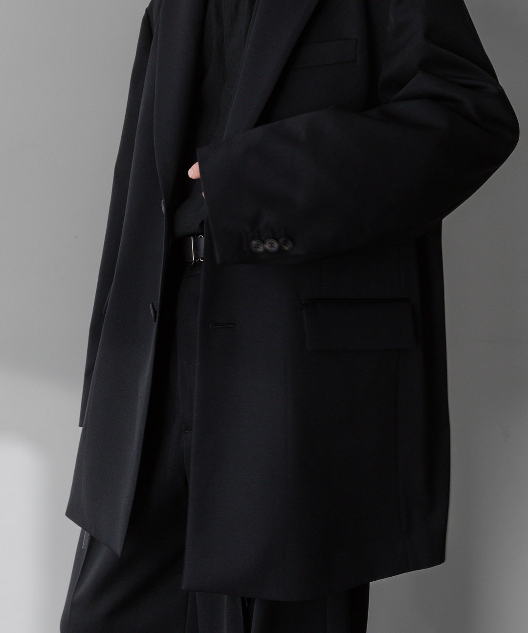 stein(シュタイン)の24SSコレクションOVERSIZED SINGLE BREASTED LONG JACKETのBLACK sessionセッション福岡セレクトショップ 公式通販サイト
