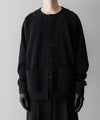 【ssstein】GRADATION PLEATS CARDIGAN - BLACK