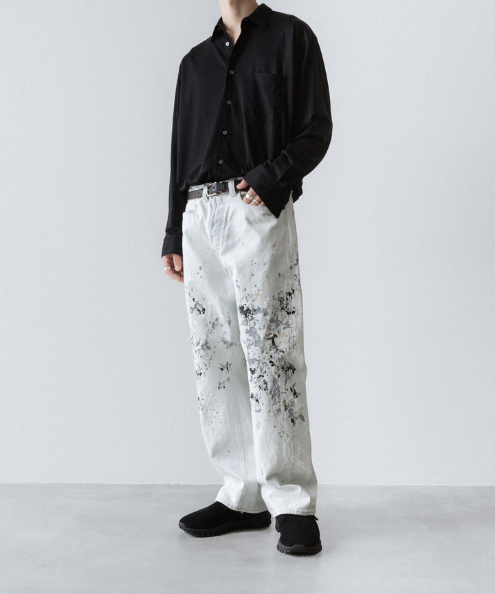 【INTÉRIM】MILK PAINT WWII 1943 HEAVY KIBATA SHUTTLE DENIM JEANS - P.B.WHITE