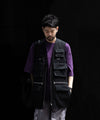 【stein】OVERSIZED MULTI POCKET VEST - BLACK