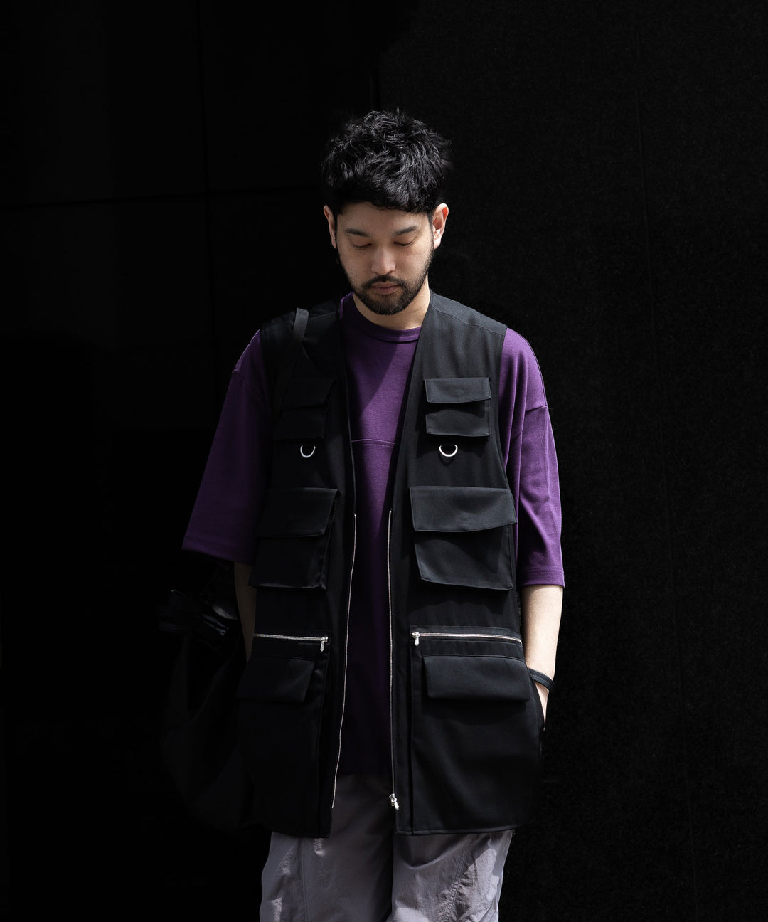 stein(シュタイン)の24SSコレクションOVERSIZED MULTI POCKET VESTのBLACK sessionセッション福岡セレクトショップ 公式通販サイト