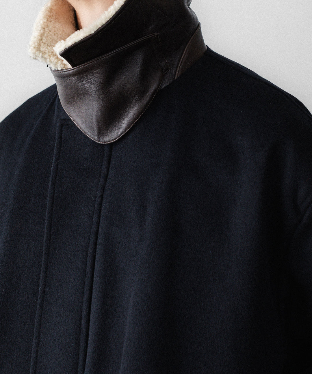 ssstein(シュタイン)のMOUTON COLLAR WOOL CASHMERE PADDED JACKET - DARK NAVYの公式通販サイトsession福岡セレクトショップ