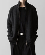 画像をギャラリービューアに読み込む, Exclusive【 VEIN 】SHAGGY KNIT DRIVERS JACKET - BLACK
