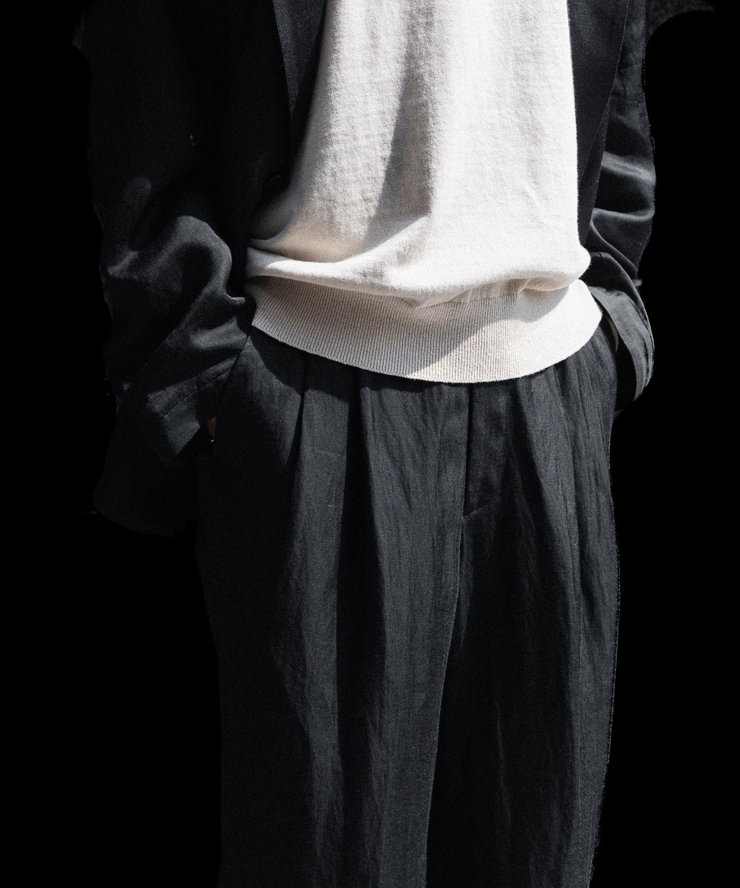 ssstein(シュタイン)のVIS/LI BRIGHT TWILL WIDE EASY TROUSERS - DARK CHARCOALの公式通販サイトsession福岡セレクトショップ