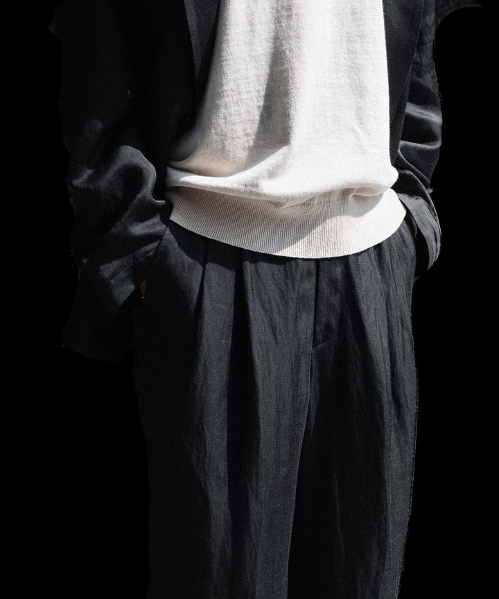 ssstein(シュタイン)のVIS/LI BRIGHT TWILL WIDE EASY TROUSERS - DARK CHARCOALの公式通販サイトsession福岡セレクトショップ