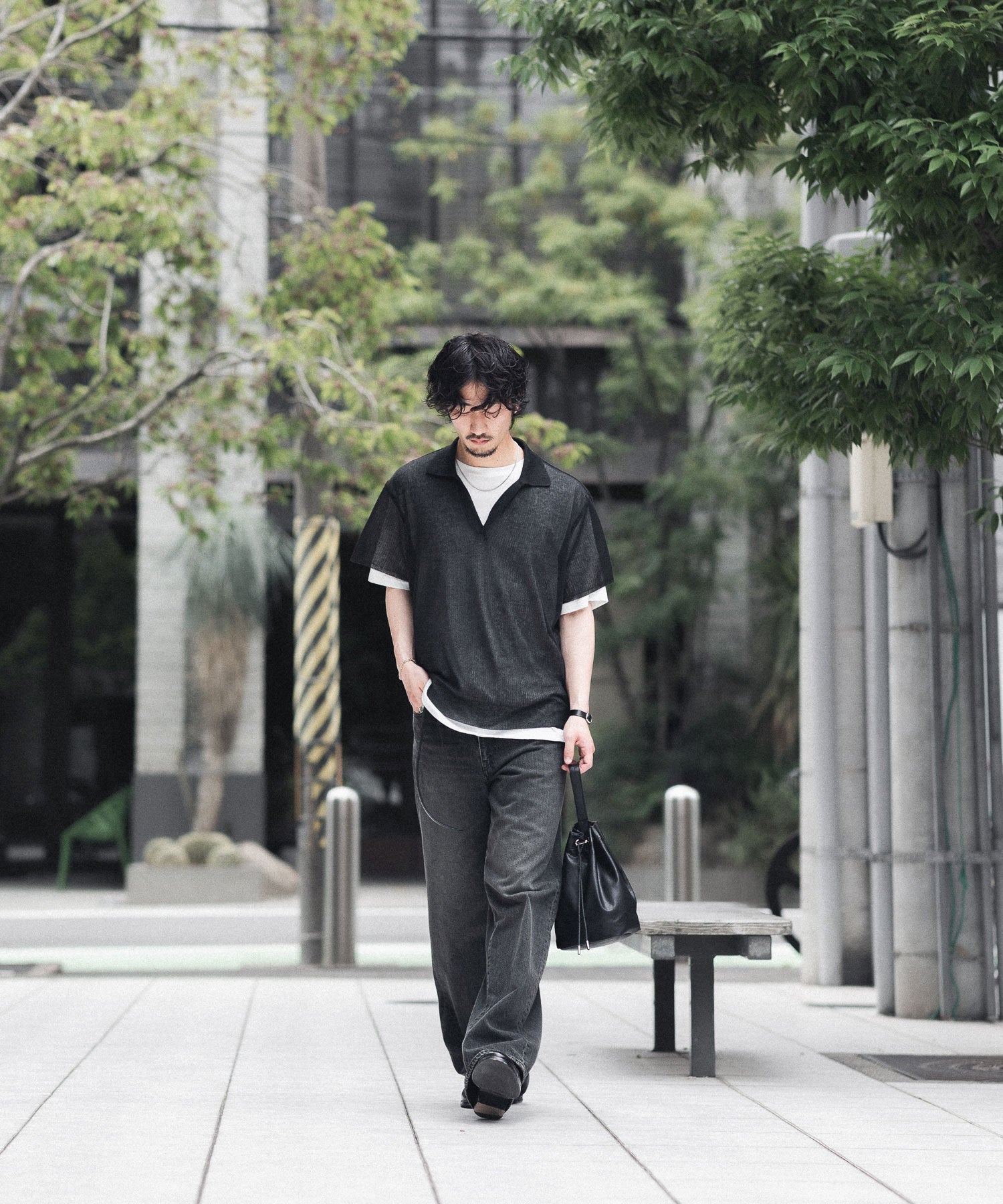 ssstein / シュタイン】PE/RAMIE KNIT SS SKIPPER - BLACK | 公式通販