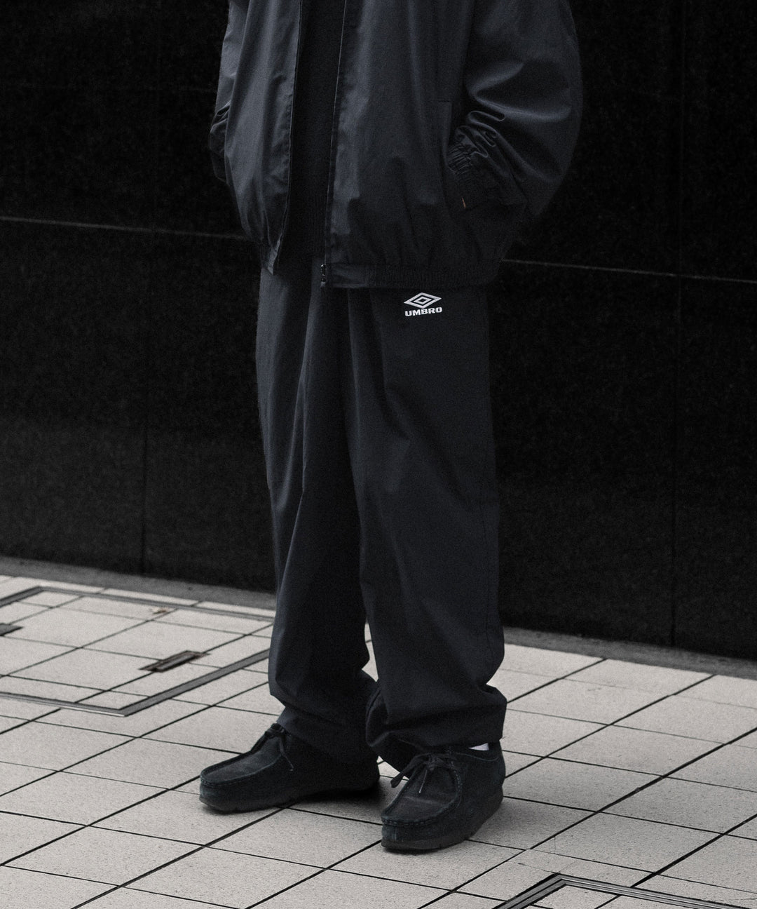 【ssstein × UMBRO】CO/NY POPLIN TRACK TROUSERS - BLACK