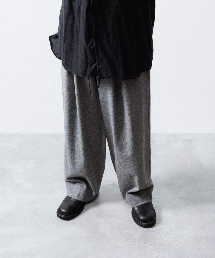 ssstein(シュタイン)のW/CA BEAVER EASY WIDE TROUSERS - GREYの公式通販サイトsession福岡セレクトショップ