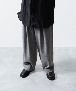 ssstein / シュタイン】W/CA BEAVER EASY WIDE TROUSERS - GREY | 公式