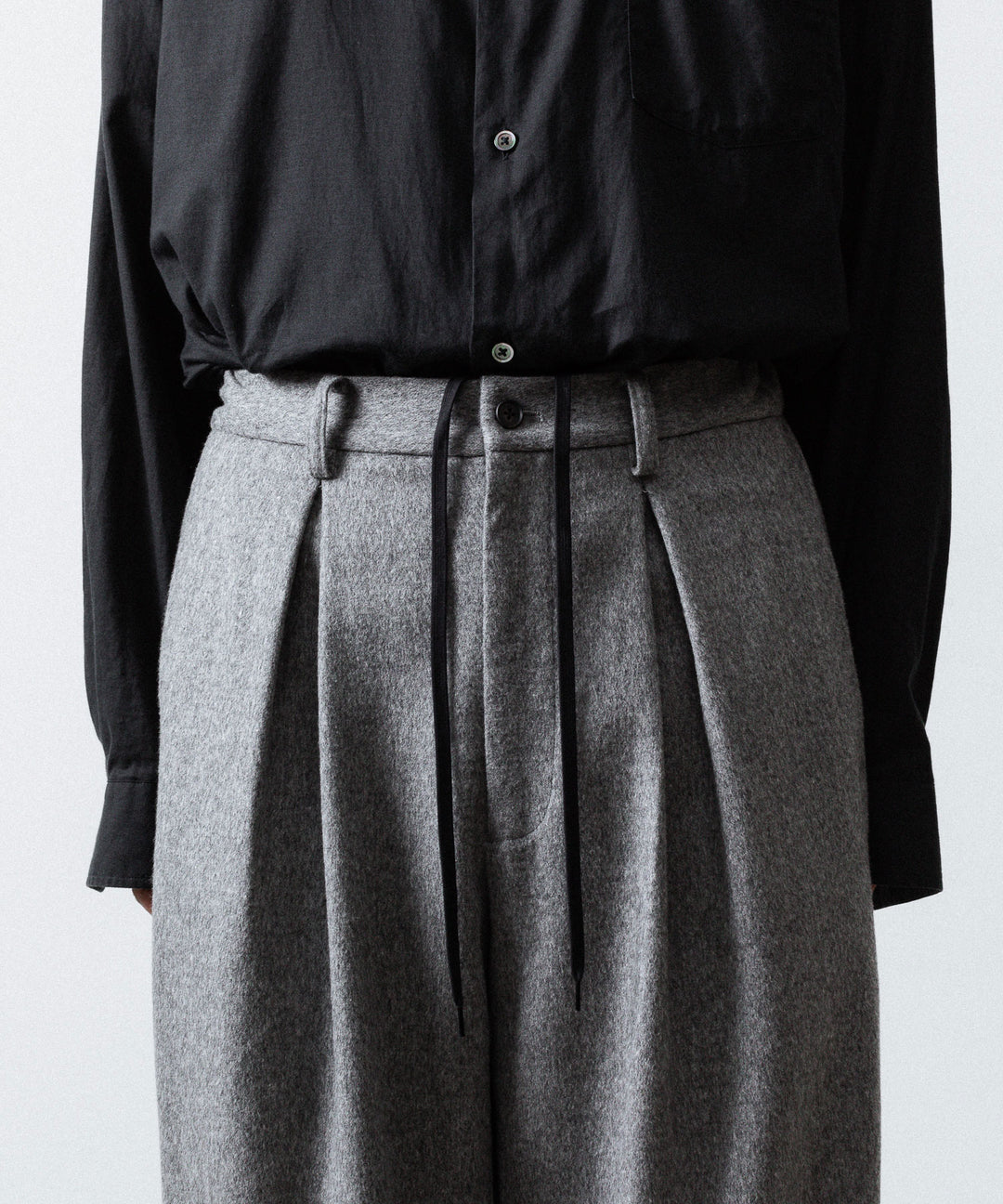 ssstein(シュタイン)のW/CA BEAVER EASY WIDE TROUSERS - GREYの公式通販サイトsession福岡セレクトショップ