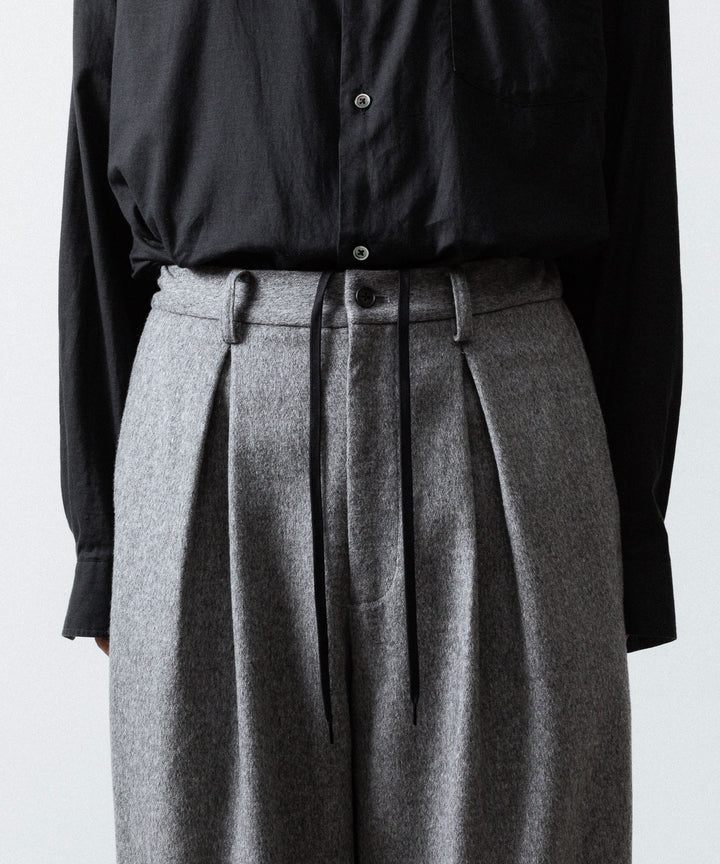 ssstein(シュタイン)のW/CA BEAVER EASY WIDE TROUSERS - GREYの公式通販サイトsession福岡セレクトショップ