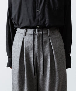 ssstein / シュタイン】W/CA BEAVER EASY WIDE TROUSERS - GREY | 公式