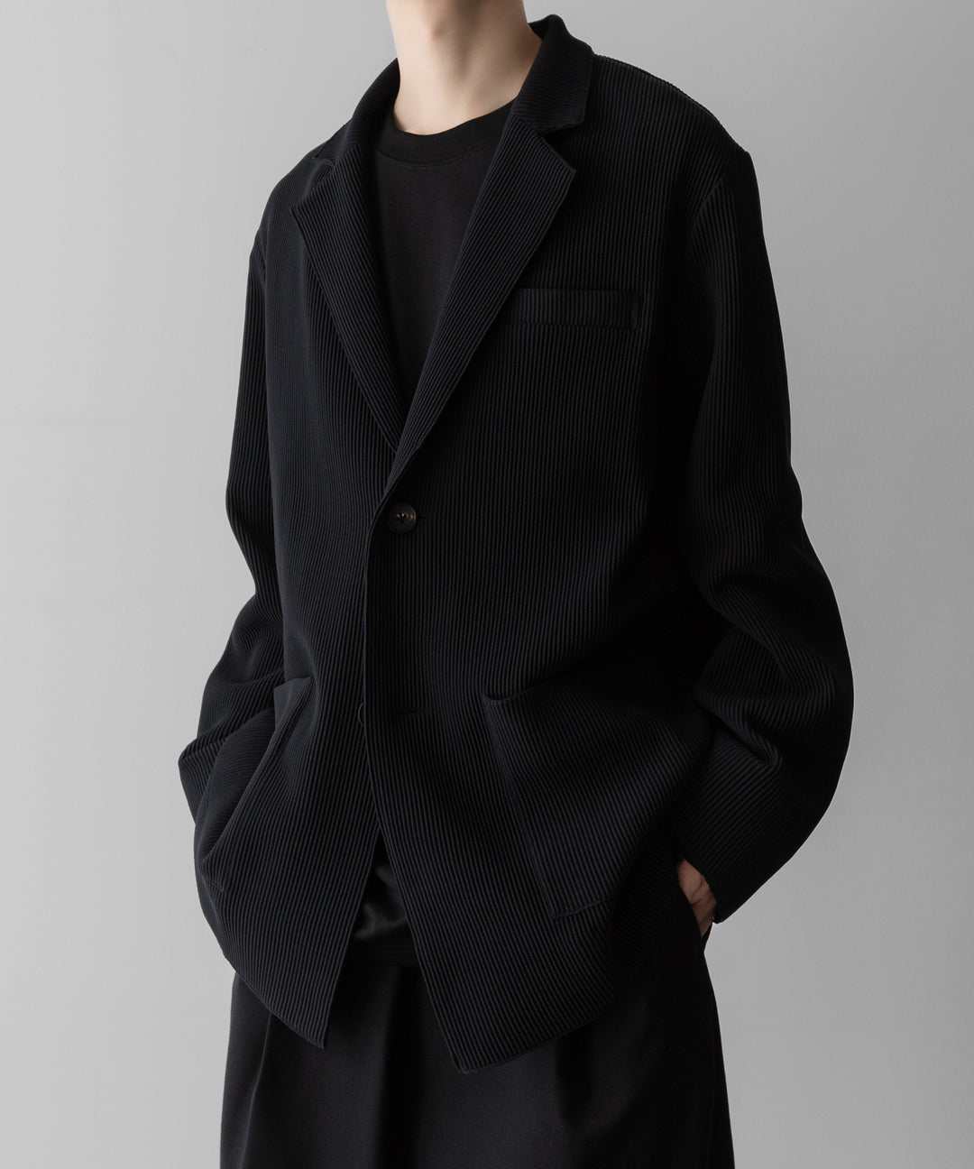 ssstein(シュタイン)のGRADATION PLEATS SINGLE BREASTED JACKET - BLACKの公式通販サイトsession福岡セレクトショップ