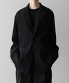 【ssstein】GRADATION PLEATS SINGLE BREASTED JACKET - BLACK