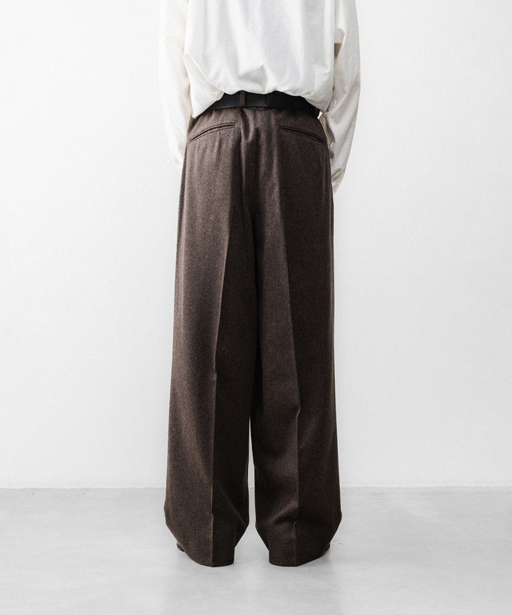 ssstein(シュタイン)のWOOL DOESKIN LONG WIDE TROUSERS - GREY BROWNの公式通販サイトsession福岡セレクトショップ