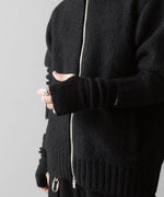 画像をギャラリービューアに読み込む, Exclusive【 VEIN 】SHAGGY KNIT DRIVERS JACKET - BLACK
