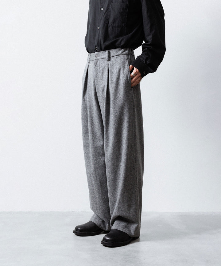 ssstein(シュタイン)のW/CA BEAVER EASY WIDE TROUSERS - GREYの公式通販サイトsession福岡セレクトショップ