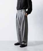 画像をギャラリービューアに読み込む, ssstein(シュタイン)のW/CA BEAVER EASY WIDE TROUSERS - GREYの公式通販サイトsession福岡セレクトショップ
