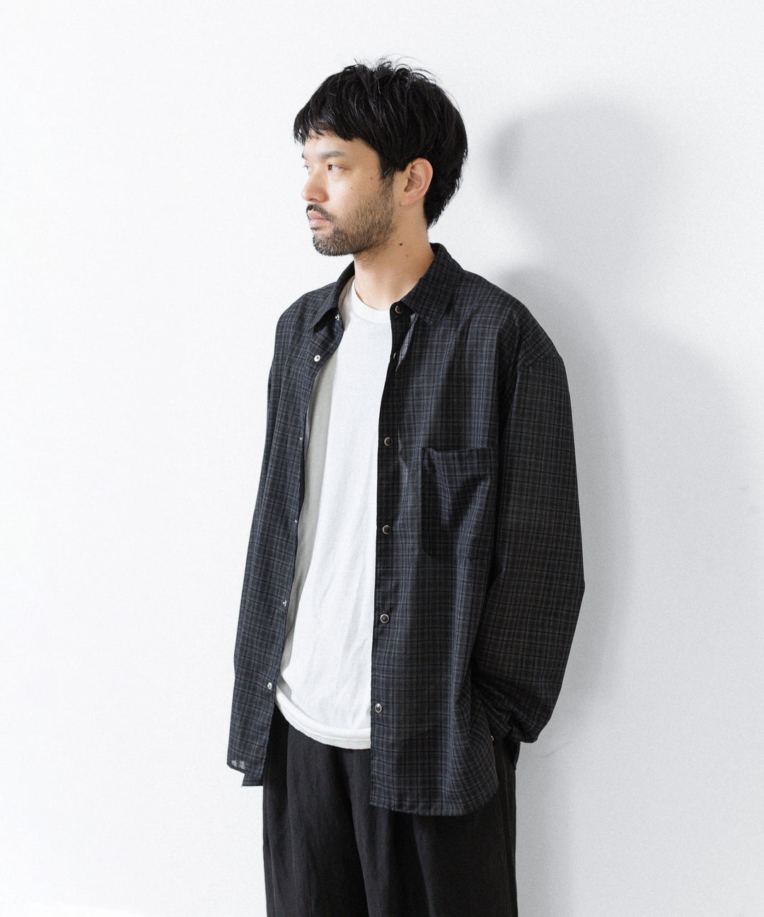 phebus- フィーバスのWOOL POLY TROPICAL SHIRTのDARK CHECK公式通販サイトsession福岡セレクトショップ