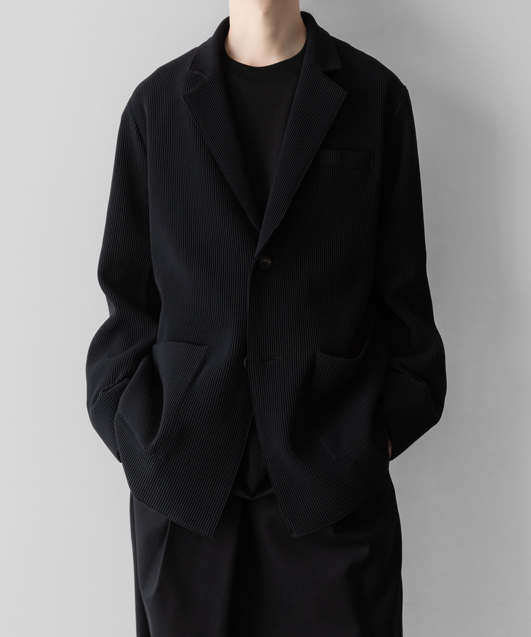 ssstein(シュタイン)のGRADATION PLEATS SINGLE BREASTED JACKET - BLACKの公式通販サイトsession福岡セレクトショップ