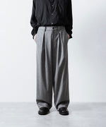 画像をギャラリービューアに読み込む, ssstein(シュタイン)のW/CA BEAVER EASY WIDE TROUSERS - GREYの公式通販サイトsession福岡セレクトショップ

