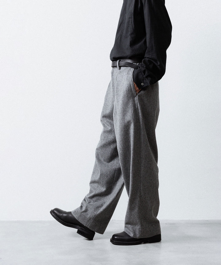 ssstein(シュタイン)のW/CA BEAVER EASY WIDE TROUSERS - GREYの公式通販サイトsession福岡セレクトショップ