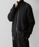 画像をギャラリービューアに読み込む, Exclusive【 VEIN 】SHAGGY KNIT DRIVERS JACKET - BLACK
