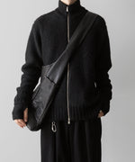 画像をギャラリービューアに読み込む, Exclusive【 VEIN 】SHAGGY KNIT DRIVERS JACKET - BLACK
