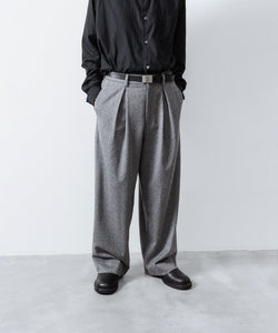 ssstein / シュタイン】W/CA BEAVER EASY WIDE TROUSERS - GREY | 公式