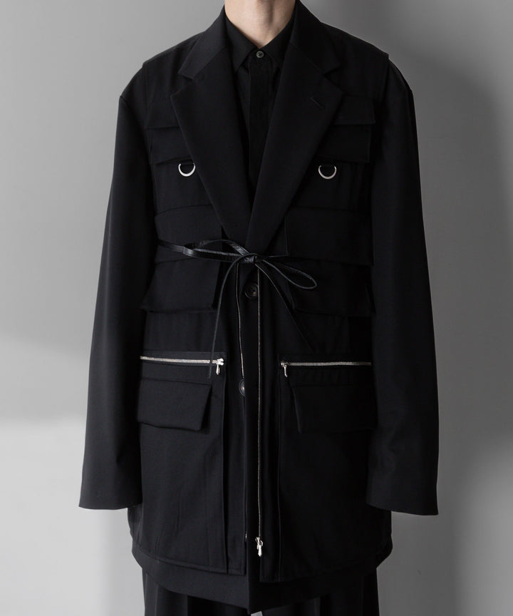 stein(シュタイン)の24SSコレクションOVERSIZED MULTI POCKET VESTのBLACK sessionセッション福岡セレクトショップ 公式通販サイト