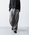 【ssstein】W/CA BEAVER EASY WIDE TROUSERS - GREY