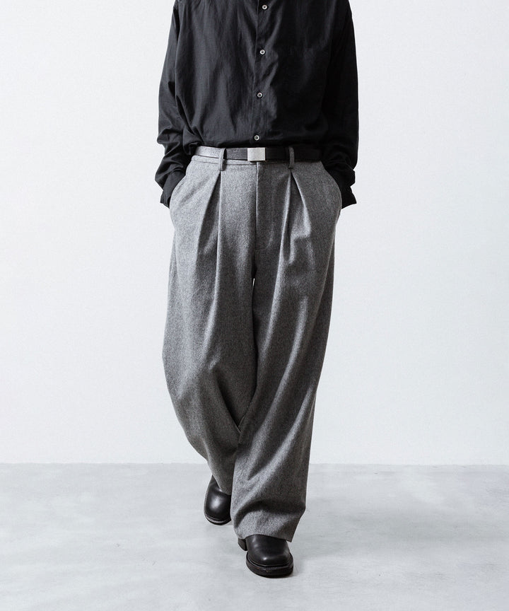 ssstein(シュタイン)のW/CA BEAVER EASY WIDE TROUSERS - GREYの公式通販サイトsession福岡セレクトショップ
