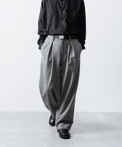 ssstein / シュタイン】W/CA BEAVER EASY WIDE TROUSERS - GREY | 公式