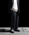 【ssstein】 VIS/LI BRIGHT TWILL WIDE EASY TROUSERS - DARK CHARCOAL