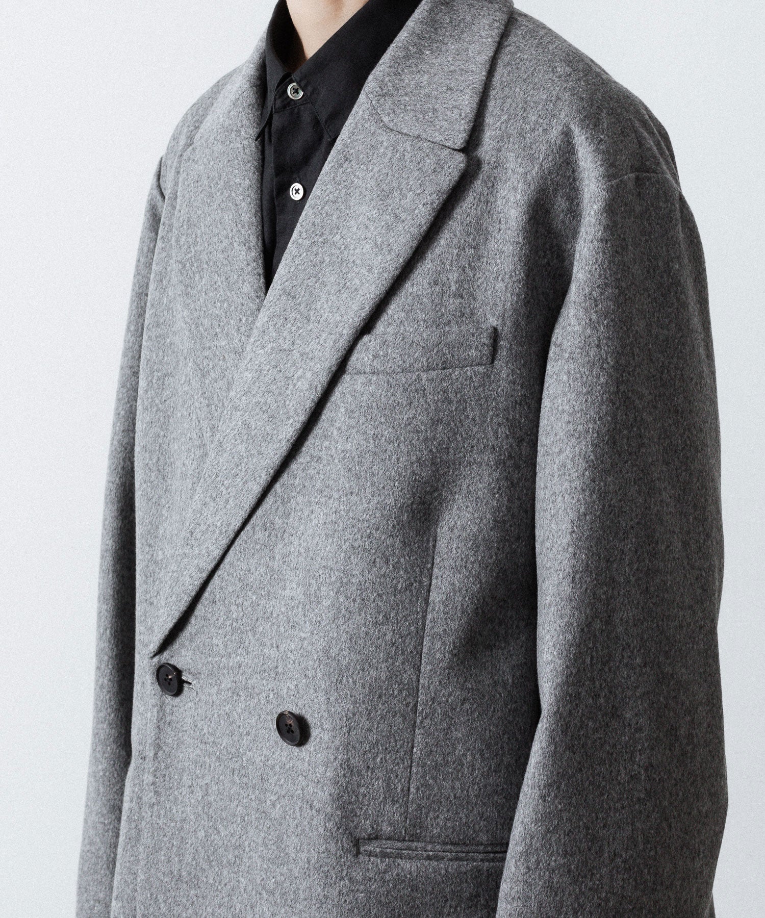 ssstein(シュタイン)のW/CA BEAVER BACK SLASH PEAK LAPEL JACKET - GREYの公式通販サイトsession福岡セレクトショップ